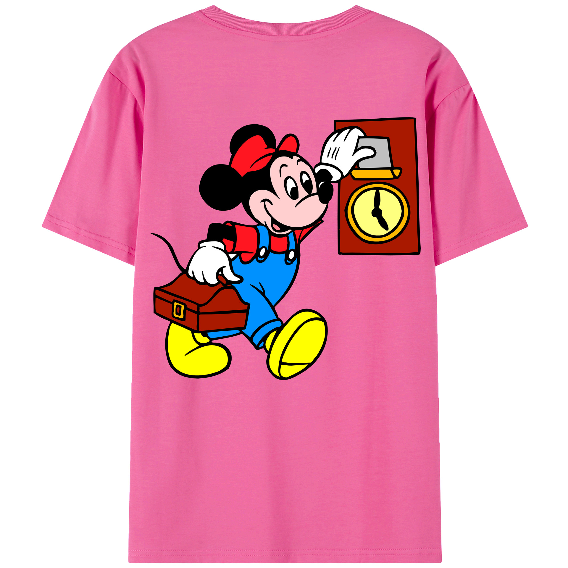（画像用） ミッキーマウス Mickey Mouse レディース半袖Tシャツ(バックプリント)